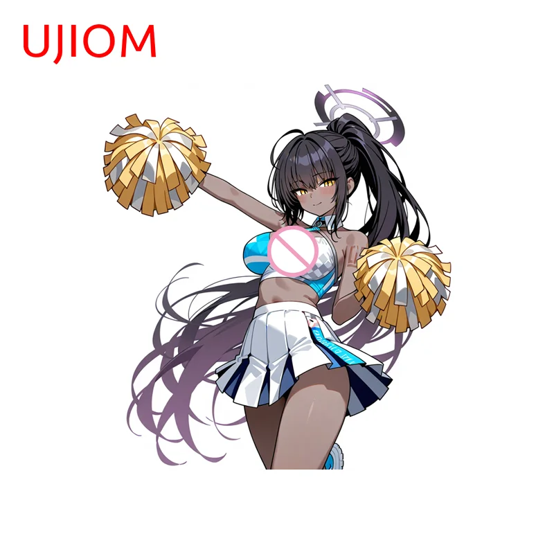 UJIOM Kakudate Karin Cheerleader Wall Sticker Sunscreen Dark Skin Long Haired Girl Vinyl Decal Suitable for Game Room Decor