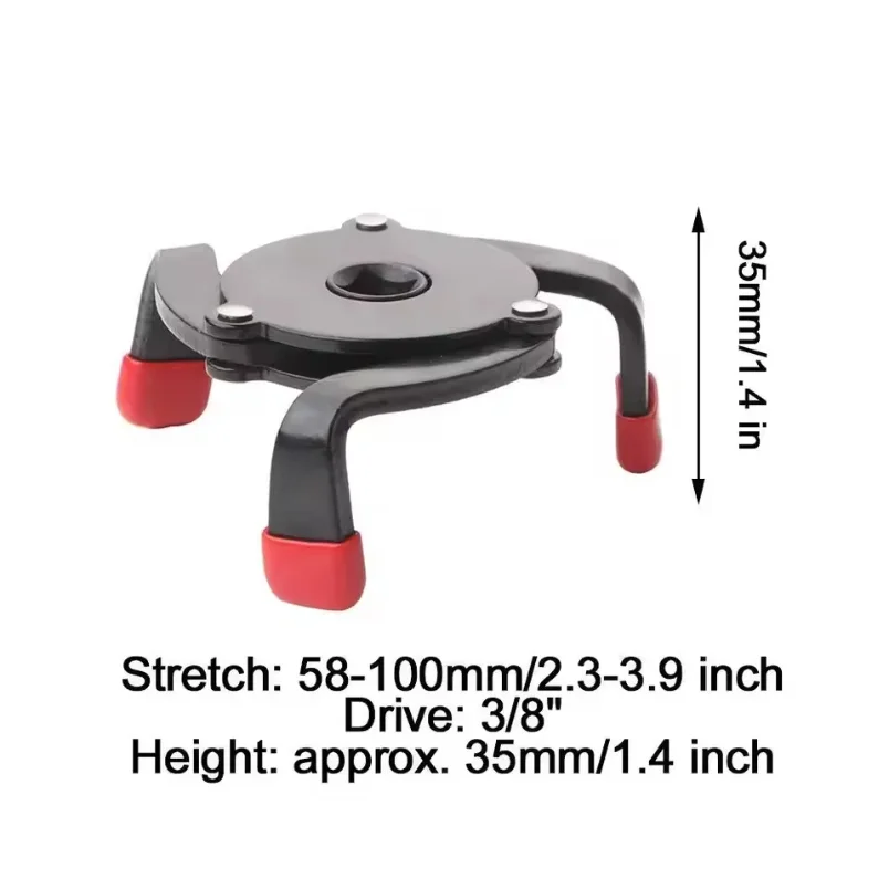 Imagen 4: Llave para Filtro de Aceite de Coche, Llave de 3 Mordazas, Herramienta de Reparación, Accesorios para Cambio de Aceite, Universal para Camiones, Remolques, Todoterreno, 4x4, Motocicletas