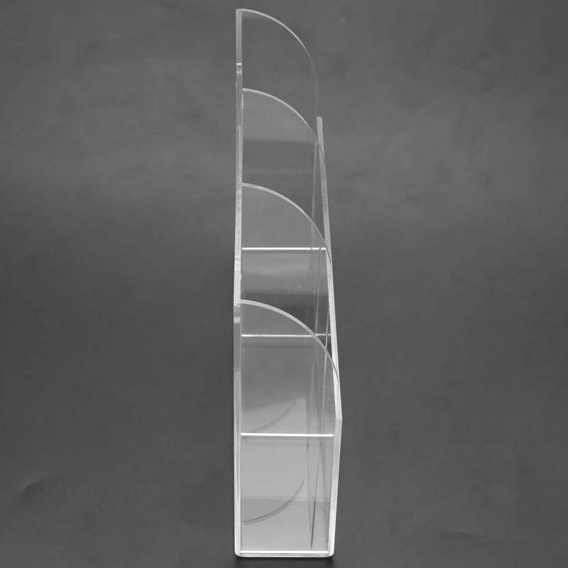 ABWR-Clear Acrylic Remote Control Holder Wall Mount Media Organizer Storage Box (Three Compartments)