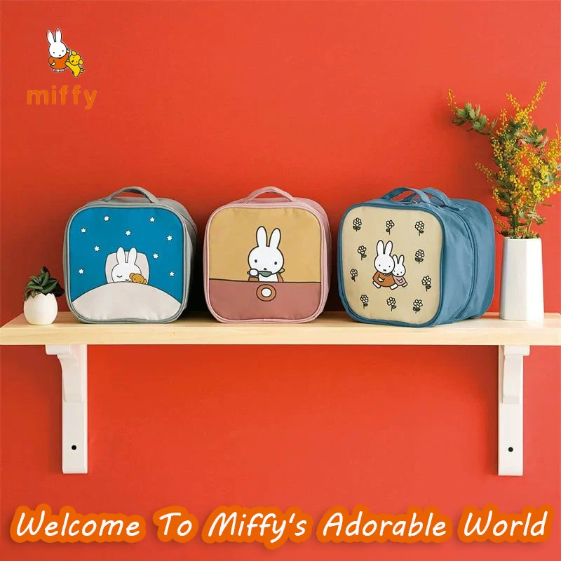 

Kawaii Miffy Cosmetic Bag Cartoon Multiple Styles Portable Handbag Fashion Washing and Makeup Storage Bag Anime Accessories Gift
