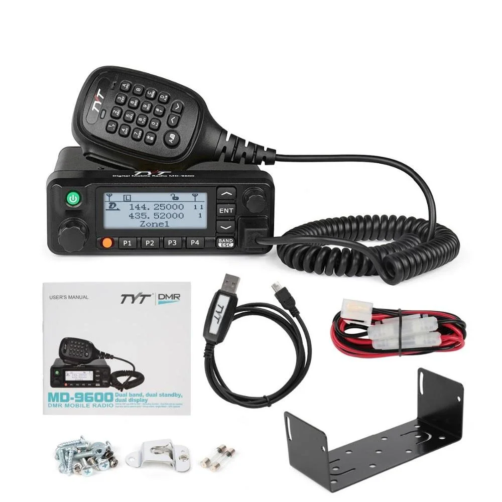 MD-9600 GPS Digital FM Analog Dual Frequency DMR Mobile Transceiver 50W VHF/UHF Car Truck Amateur Radio TYT DMR Radio