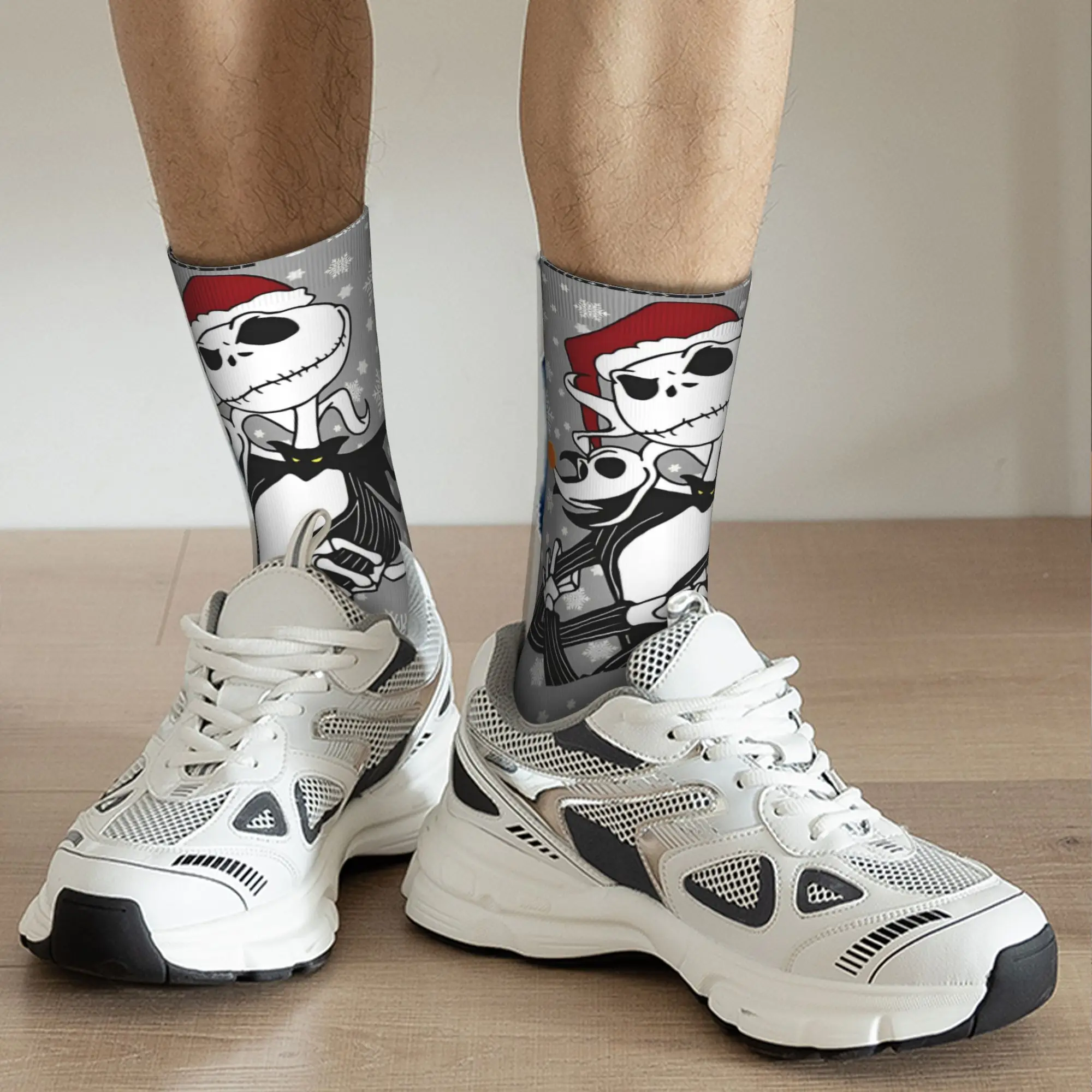 جاك سكيلينجتون كابوس قبل عيد الميلاد الجوارب الرجال النساء البوليستر الجوارب الصيف الخريف الشتاء الأوسط أنبوب جوارب الهدايا