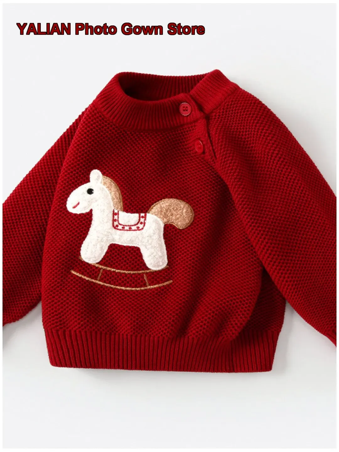 Infant Knit Top Newborn Baby Girl Winter Girls Round Neck Knit Outfit for First Birthday