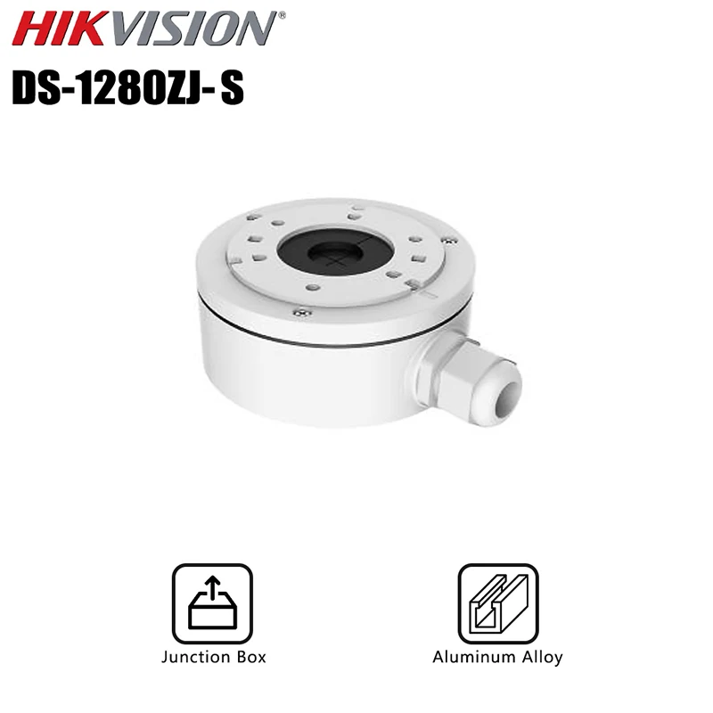

Hikvision DS-1280ZJ-S White Junction Box For Dome and Bullet Camera Aluminum Alloy Accessorie Water-Proof Bracket for CCTV