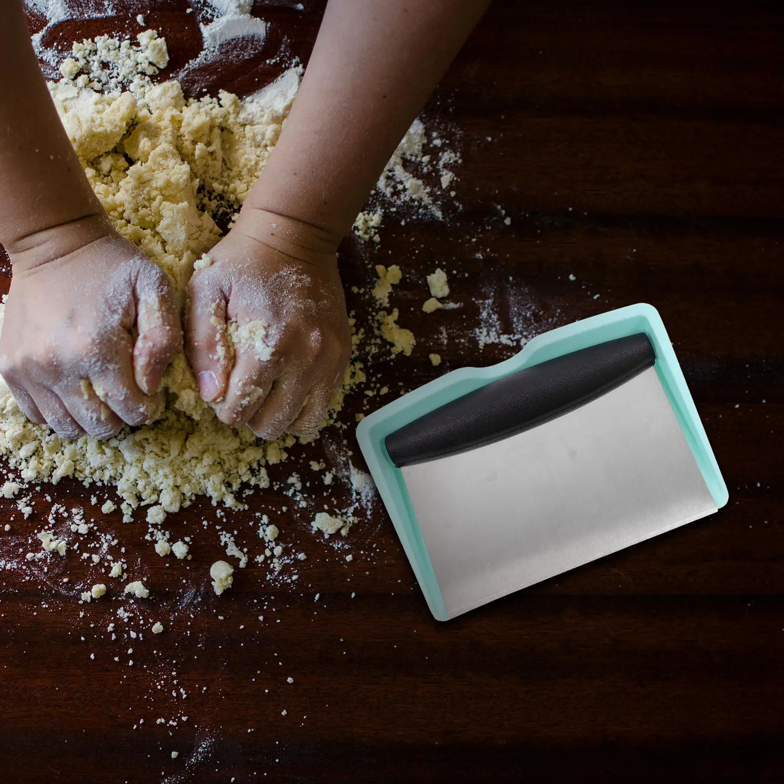 1Set Wear Resistant Dough Cutter Set Small Compact Light Weight Dough Scraper for Baking Enthusiasts Pastry Scraper