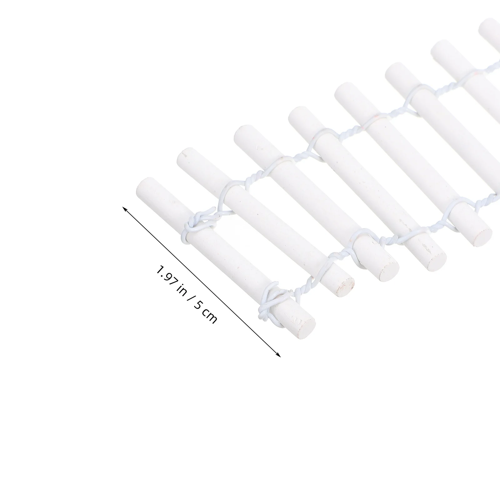 سياج خشبي صغير أبيض ديكور سياج صغير DIY حديقة مصغرة المناظر الطبيعية الصغيرة أشياء مصغرة ديكور المزرعة وهمية #4