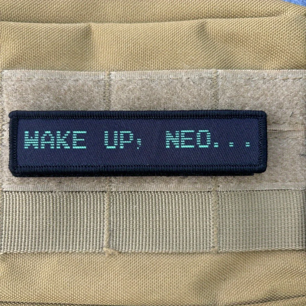 Wake Up Neo Moral Taktischer Aufnäher, bedrucktes Klett-Emblem, Militärabzeichen, Kampfarmband, Rucksack-Aufkleber – Detail 5