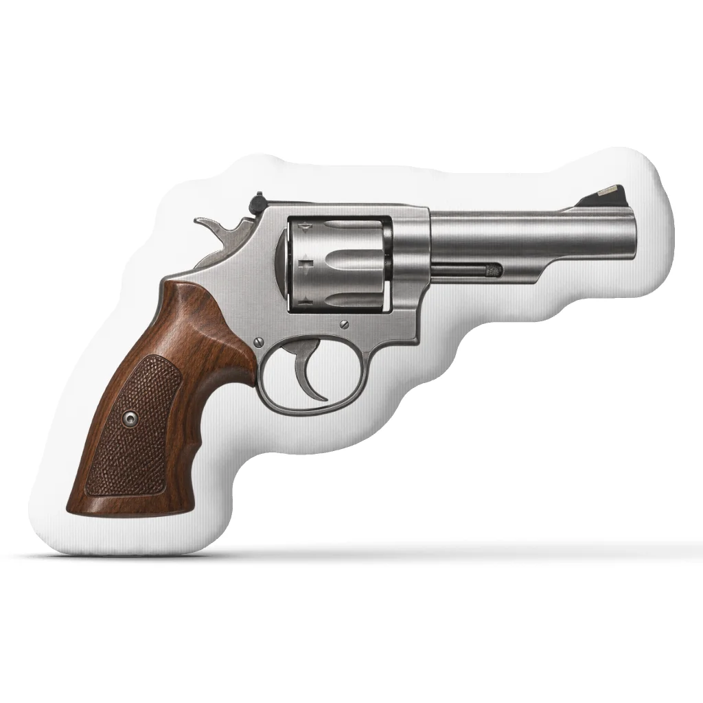 Revolver Handgun Tactical Shooting Gun Plush Pillow Cushion Irregular Stuffed Throw Pillow Home Decor Gift Sofa Bed Couch