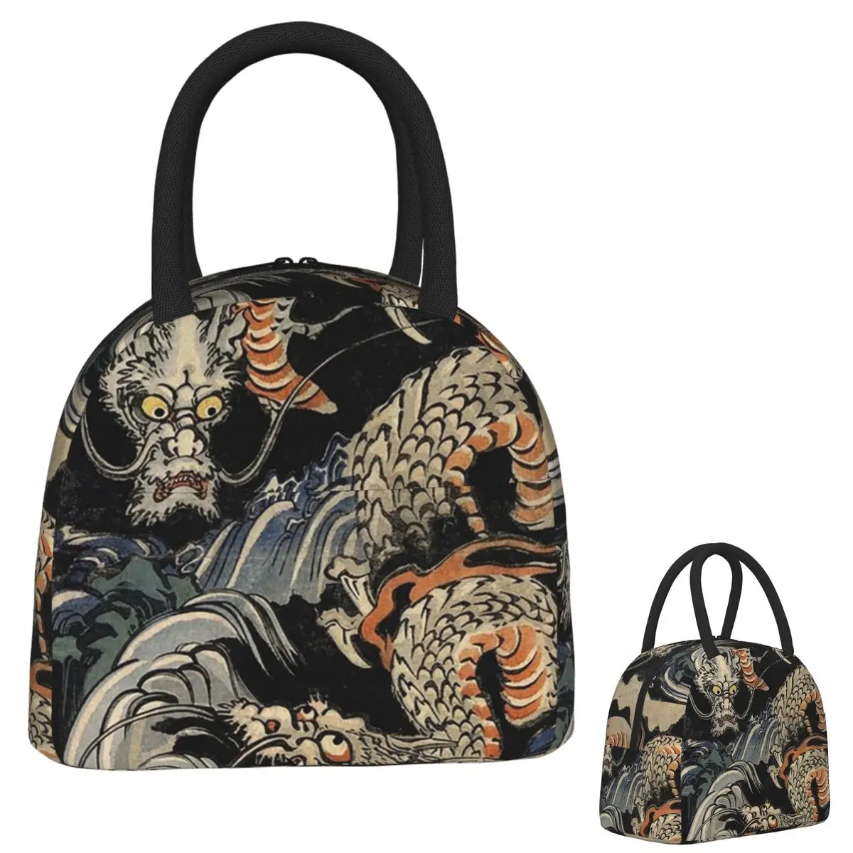 

Utagawa Kuniyoshi - Dragons Insulated Lunch Bag for Women Kids Portable Food Boxes Thermal Lunch Box Tote