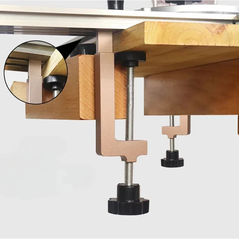 

G-Clip for Trimming Machine Milling Groove Engraving Guide Rail Fixing Clip Bracket Aluminum Alloy Clip DIY Woodworking Tools