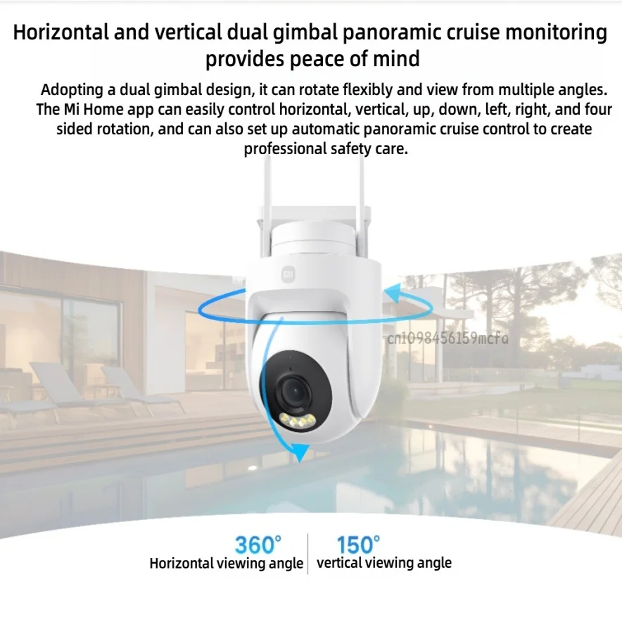 كاميرا Xiaomi الخارجية CW500 حماية أمنية WiFi 6 CCTV 3K Ultra HD دقة كاملة الألوان للرؤية الليلية IP66 المنزل الذكي