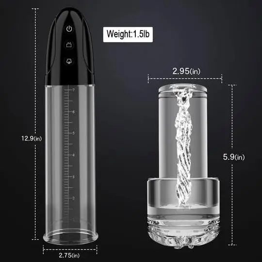Masturbadores masculinos eléctricos, copa masturbadora masculina para mamada con 3 succiones al vacío y coño de bolsillo grueso para masturbación masculina, Tivi