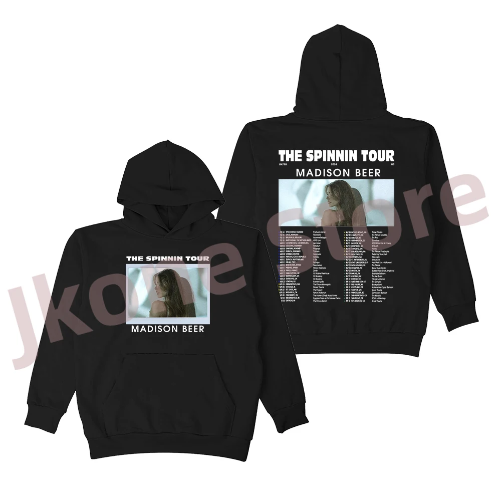 Madison Beer The Spinnin Tour Hoodies Silence Between Songs Merch Pullovers Women Men Fashion Casual Sweatshirts