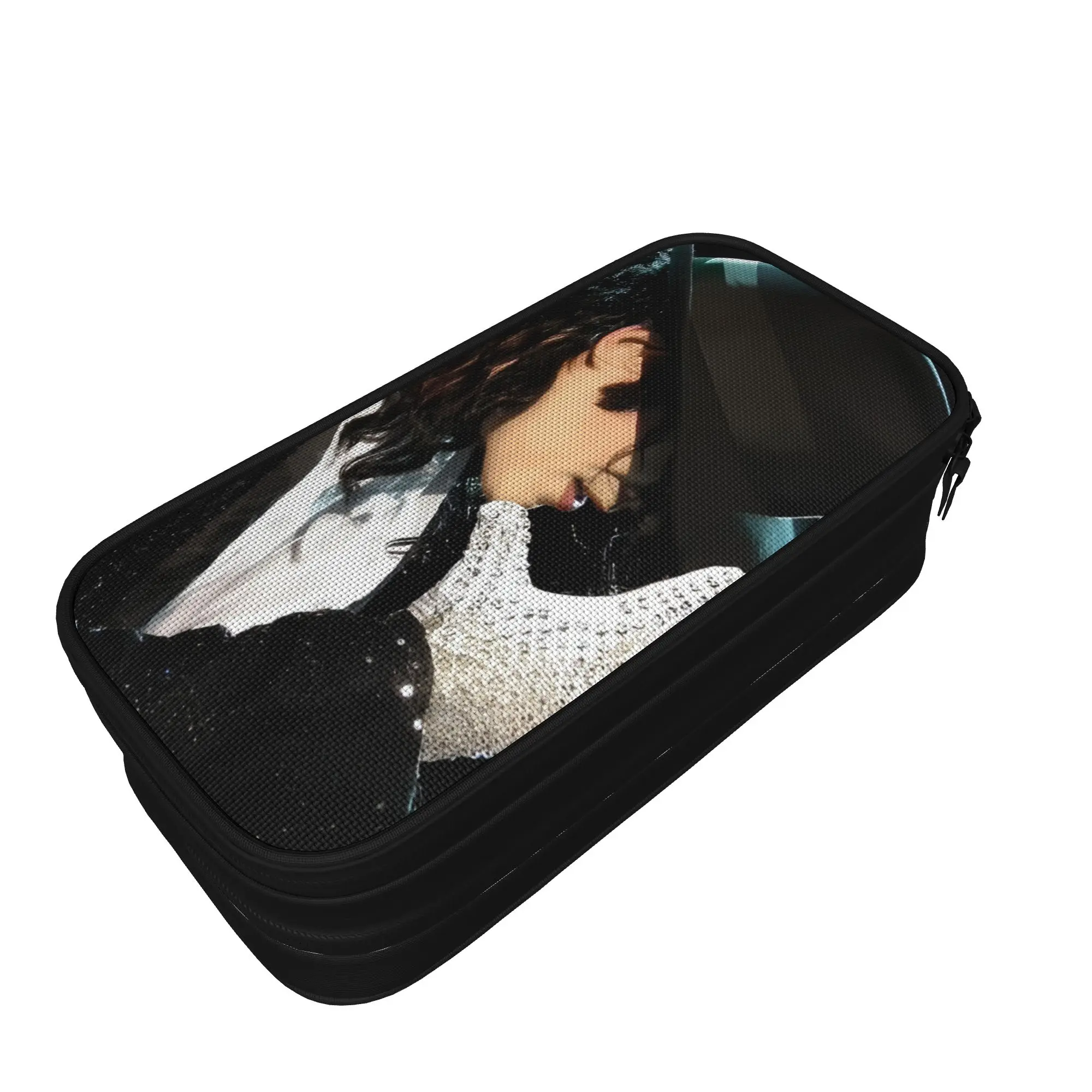 

Fashion MJ king of pop Pencil Cases Pencilcases Pen for Student Large Storage Bag Office Gift Stationery