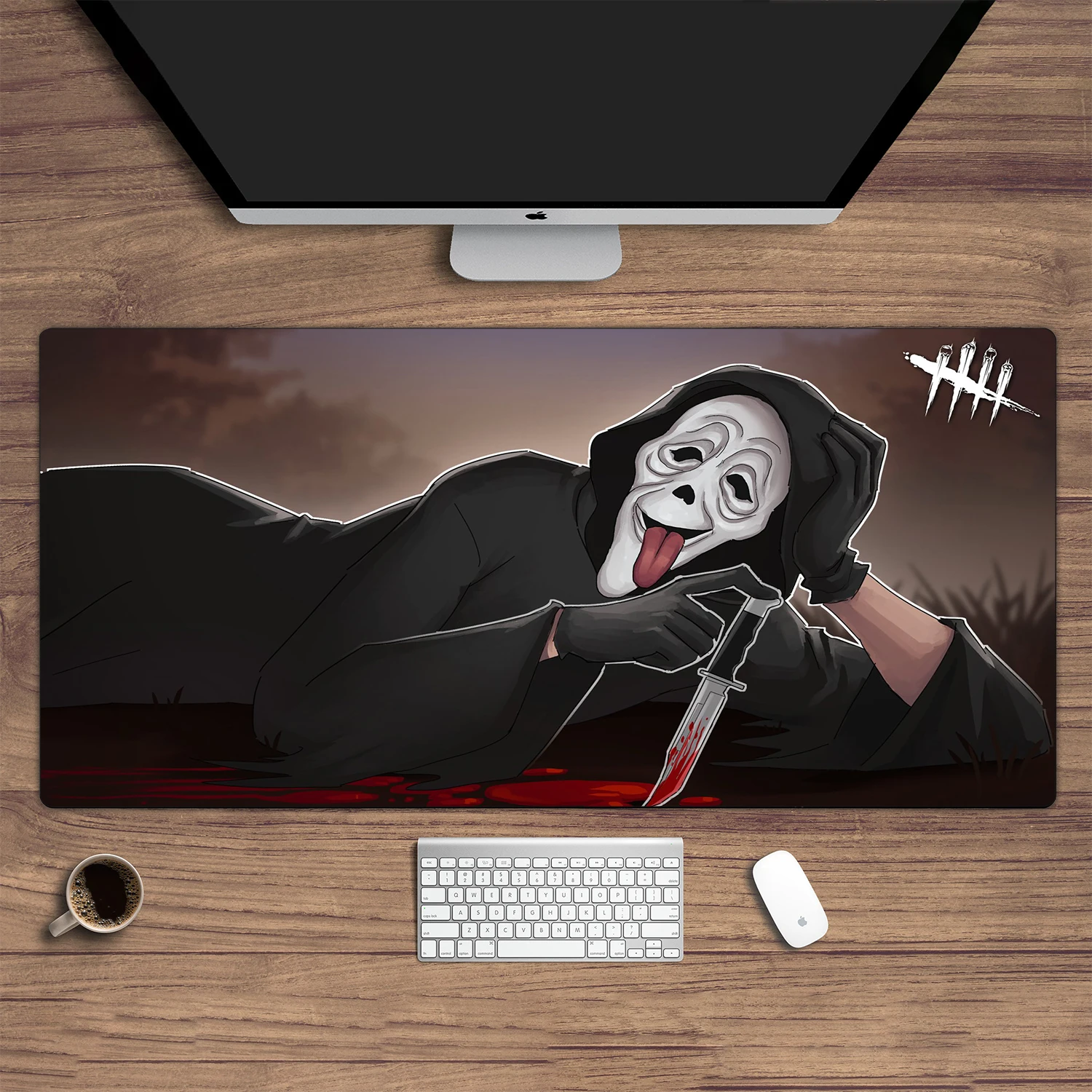 Horror Desk Mat - Mouse Pad - Large Desk Mat - Large Non-Slip Rubber Mat. Large Keyboard Pad 16\