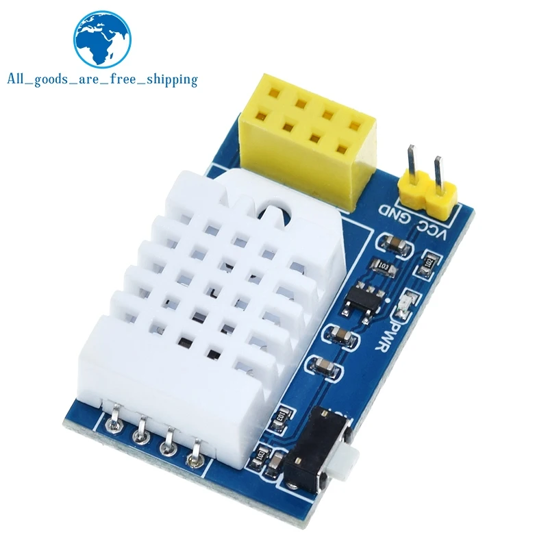 TZT DHT22 AM2302 Temperature Humidity Sensor Wireless Module ESP8266 WIFI interface Board ESP8266 ESP-01/01S Adapter Replace