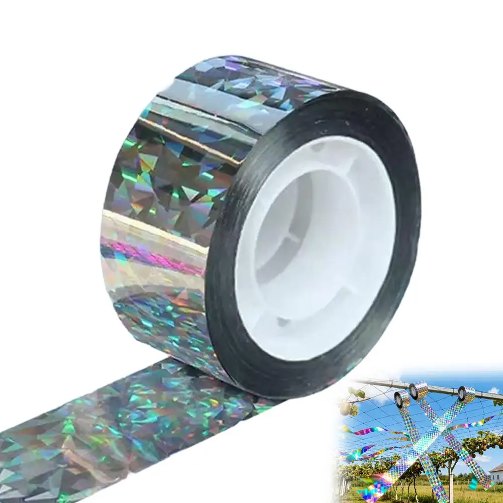 Bird Repeller Tape Hawks Pigeon Flashing Reflective Repellents Anti-Bird Scare Double-sided Tape Reflective Ribbon Laser Tape