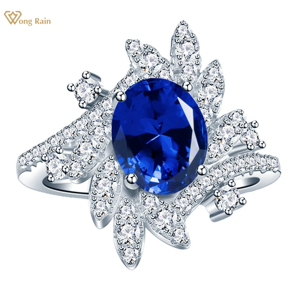 

Wong Rain 925 Sterling Silver 3EX VVS1 Oval Cut 7*9 MM D Color Real Moissanite Diamond Sapphire Emerald Rings Engagement Jewelry