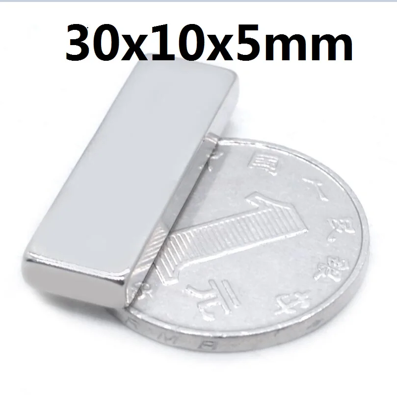 1-500Pcs 30x10x5mm Neodymium Magnet 30mm x 10mm x 5mm N35 NdFeB Block Super Powerful Strong Permanent Magnetic imanes new magnet