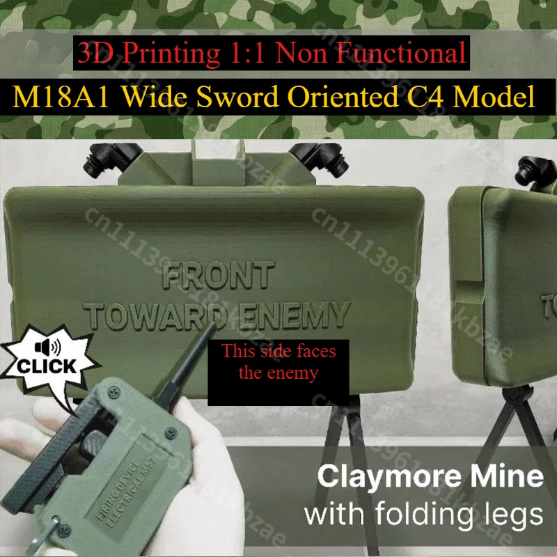 Non Functional 1:1M18A1 Wide Sword Oriented Model  3D Printing  Ornament  Military Fans Collectibles  Front Toward Enemy