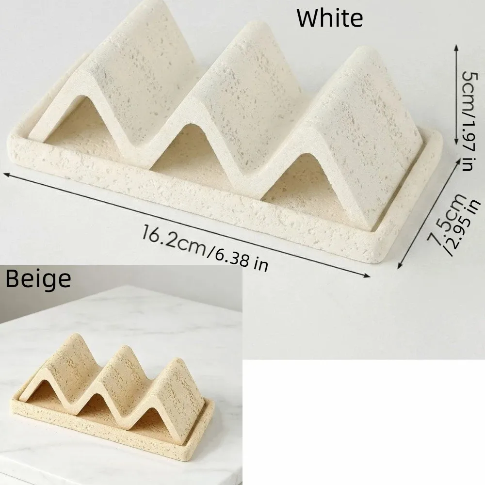 Retro Japanese Style Soap Dish Wave Shaped Minimalist Soap Storage Box Sandstone with Drainage Soap Tray Hotel Bathroom 6