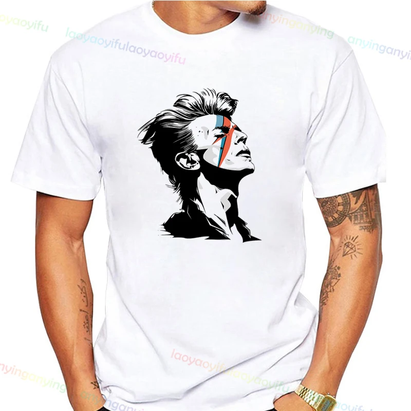 

2024 Y2k Rock Star -David Bowie-TShirts Glitter Rock Singer Streetwear Shirts Graphic Printed Tops Harajuku Tees for Men Women