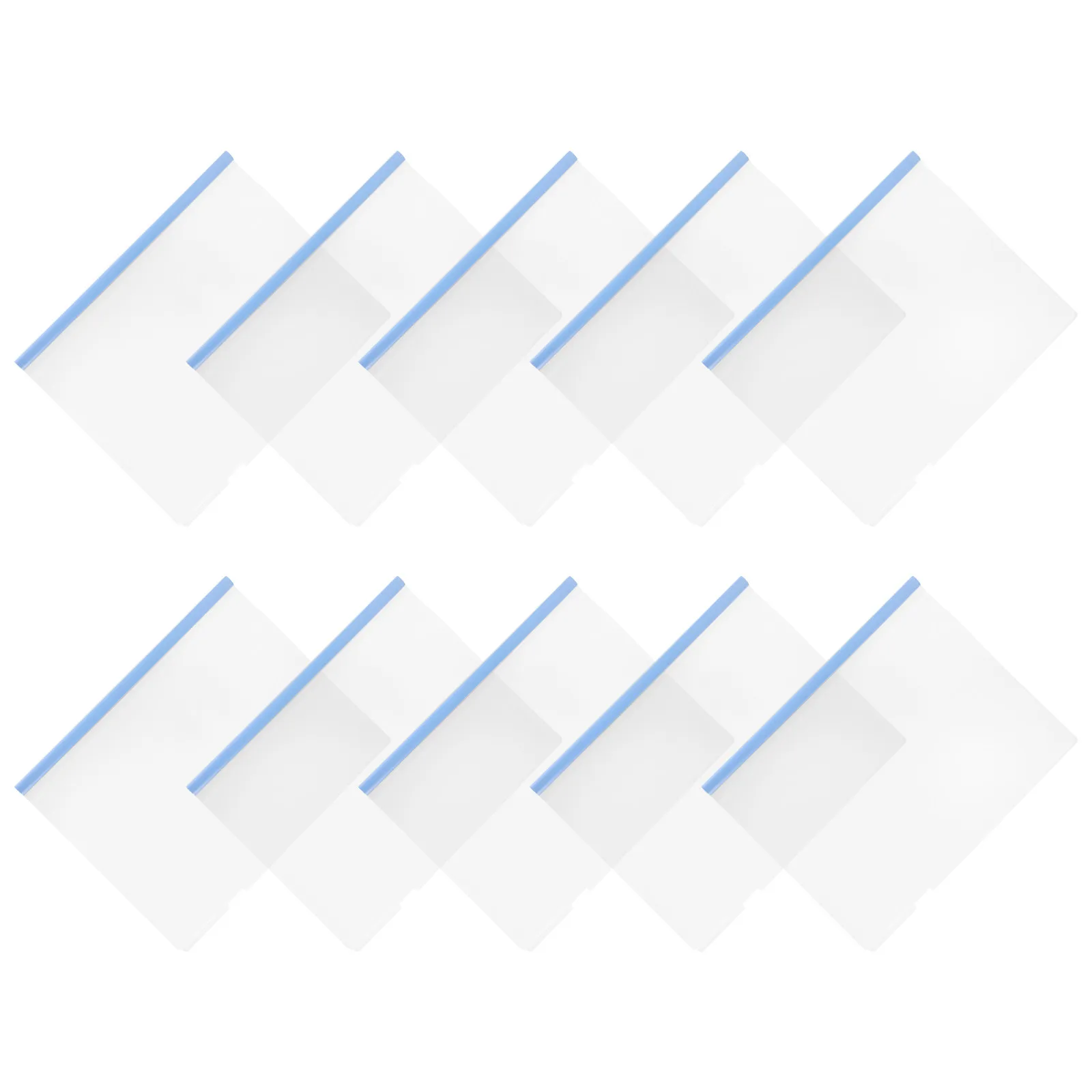 

10 шт. прозрачных обложек для отчетов с выдвижной планкой, папки для документов, зажимы для хранения файлов, легкие органайзеры для папок-скоросшивателей, для резюме