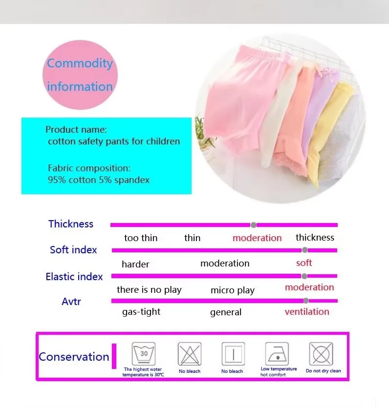1pcs Girls Safety Shorts Soft Cotton Candy Color Solid Color Comfortable Kids Sports Leggings Casual Underwear Panties