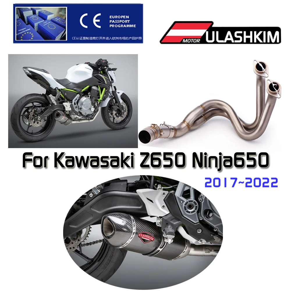 

Motorcycle Full System Exhaust Z650 Ninja650 Muffler Exhaust Escapes For Kawasaki Z650 2017 - 2022 Years Exhaust Full System