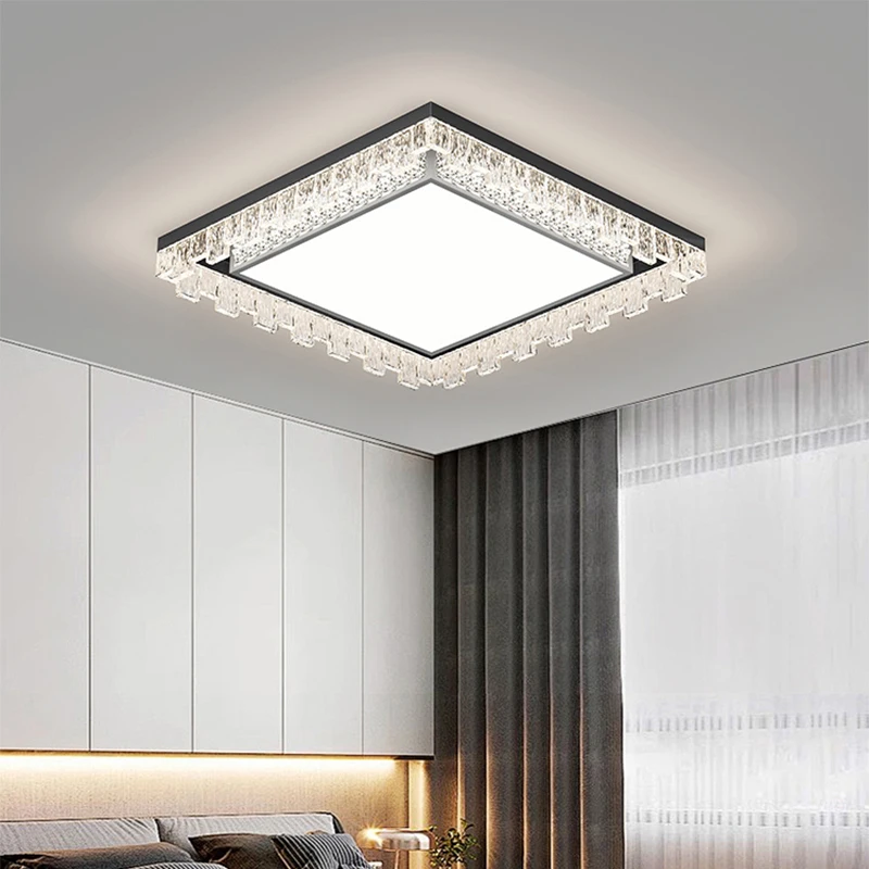 Eye-Protecting Full Spectrum Luxury Bedroom Ceiling Light Ice Crack Pattern Living Room Lamp Modern Minimalist Lighting Fixture