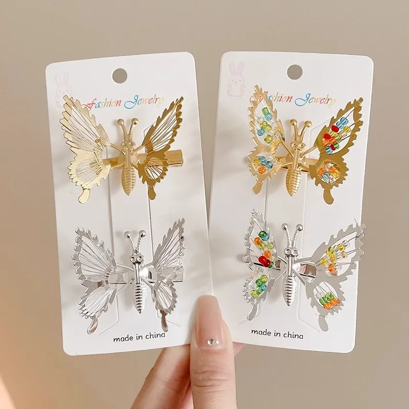 New Cute Moving Butterfly Hairpin Sweet Girls Barrettes Shattered Hairpin Alloy Headwear Women Hair Accessories