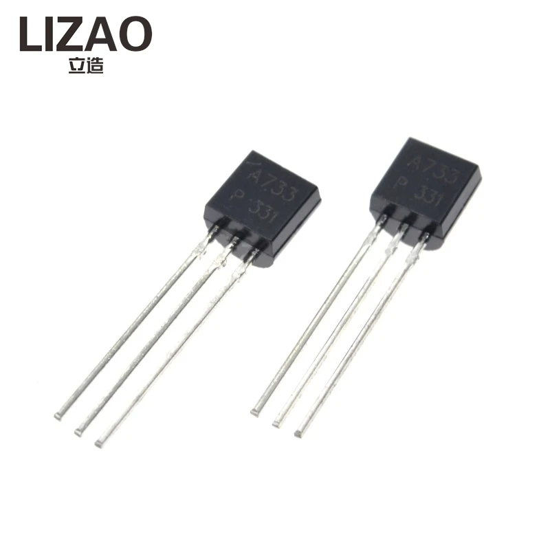 LIZAO 100PCS 2SA733 A733 Transistor 0.1A 50V PNP TO-92 Plastic Encapsulate Triode