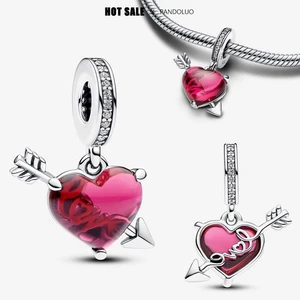 925 SILVER SILL SOL Moon and Stars Charm Accounts Fits Pandach Original Bracelets Female Heart Paints Granulum Diy Luxury Jewelry 10 Main Sales Star Pendant - №8