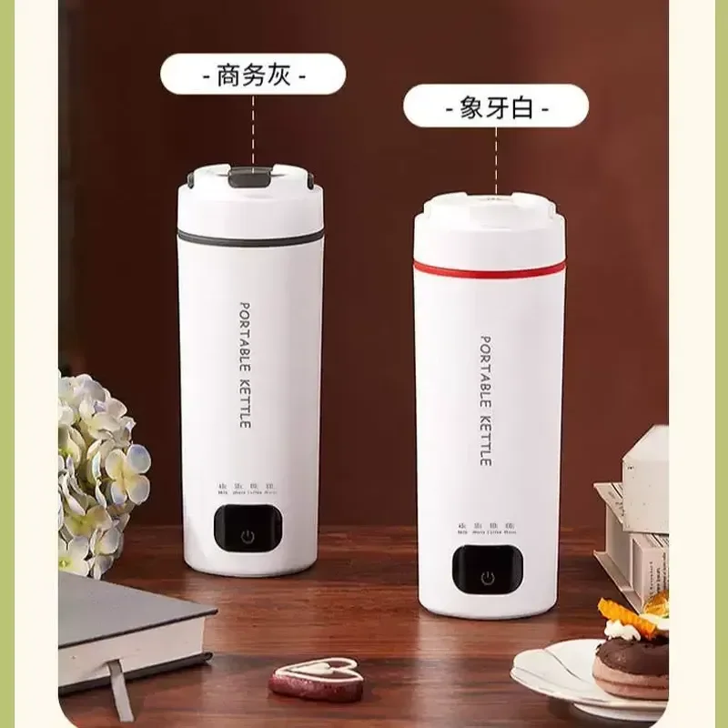 Portable Electric Kettle 100-240V Global Voltage Travel Water Cup Boiler US EU UK Plug for Home Office Outdoor Gift