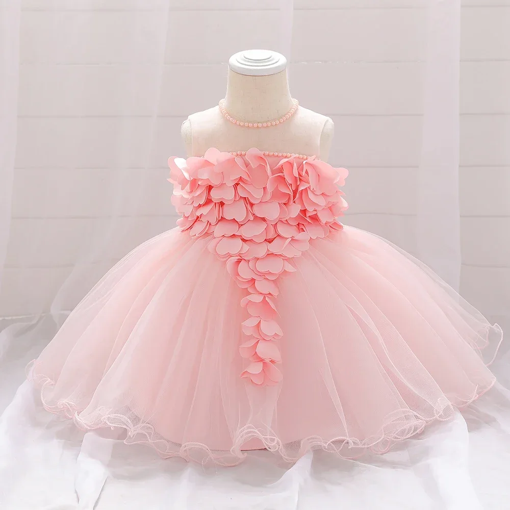 

Newborn Christening Dress Girls Summer Lace Flower Baby Princess Party Clothes for Girls Newborn Christening Dresses, 0-2 Years