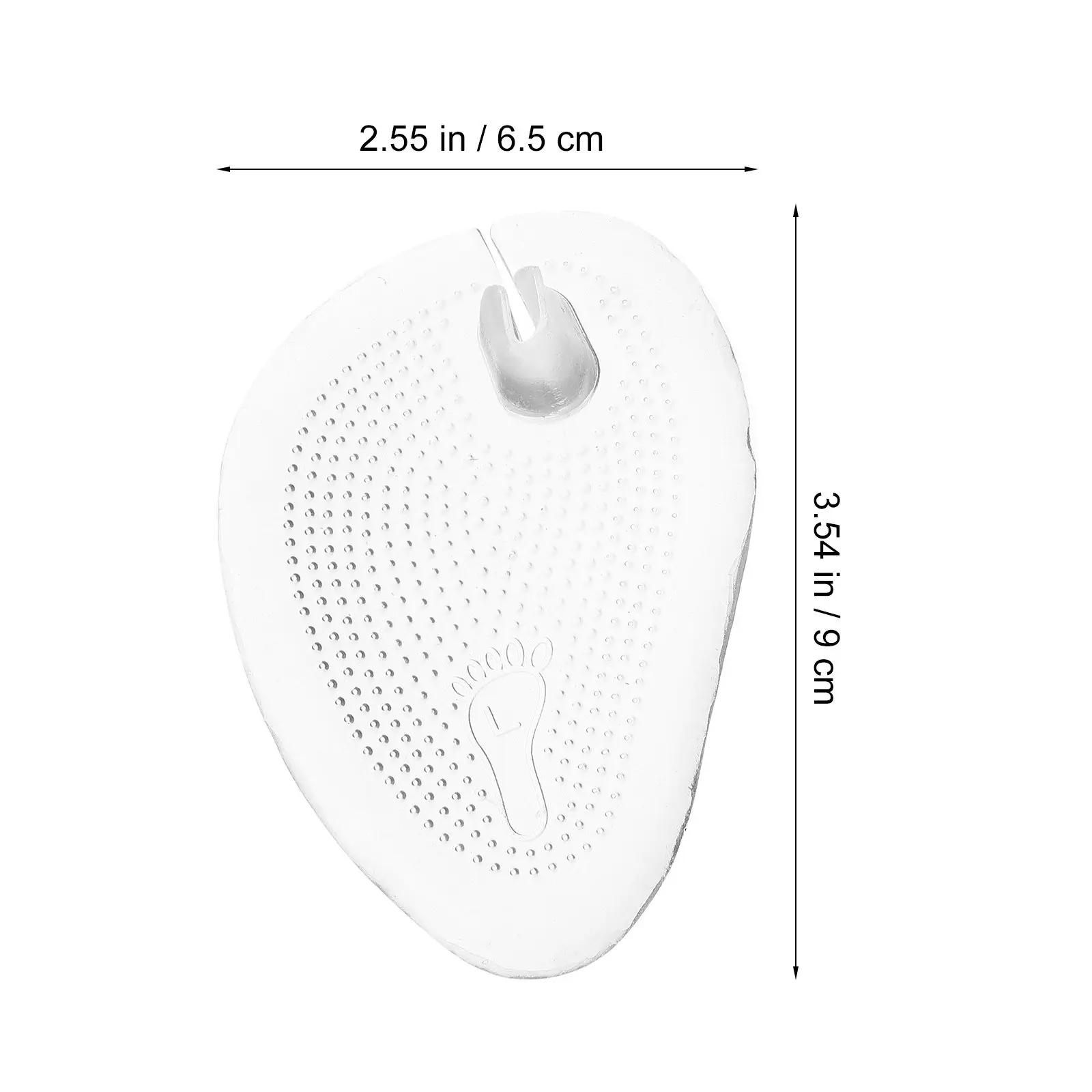 1Pair Silicone Forefoot Cushion Inserts Gel Metatarsal Pads for Thong Sandals Slippers Flops Odorless Flexible Reusable Non Slip