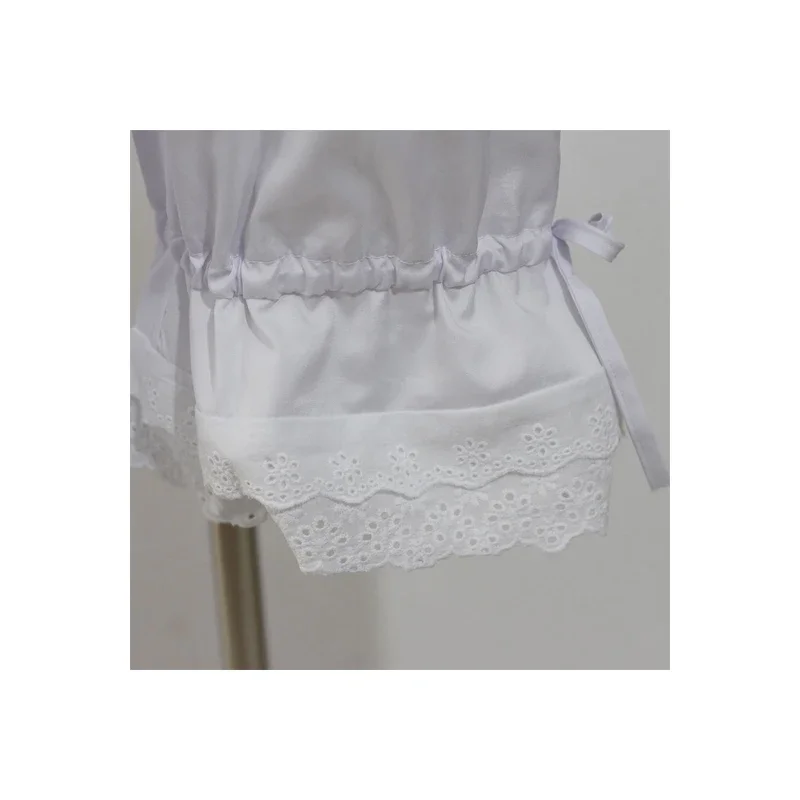 여성 패션 클래식 중세 빅토리아 짧은 바지 빈티지 속옷 로리타 반바지 레이디 소녀 프릴 보우 화이트 블루머 바지