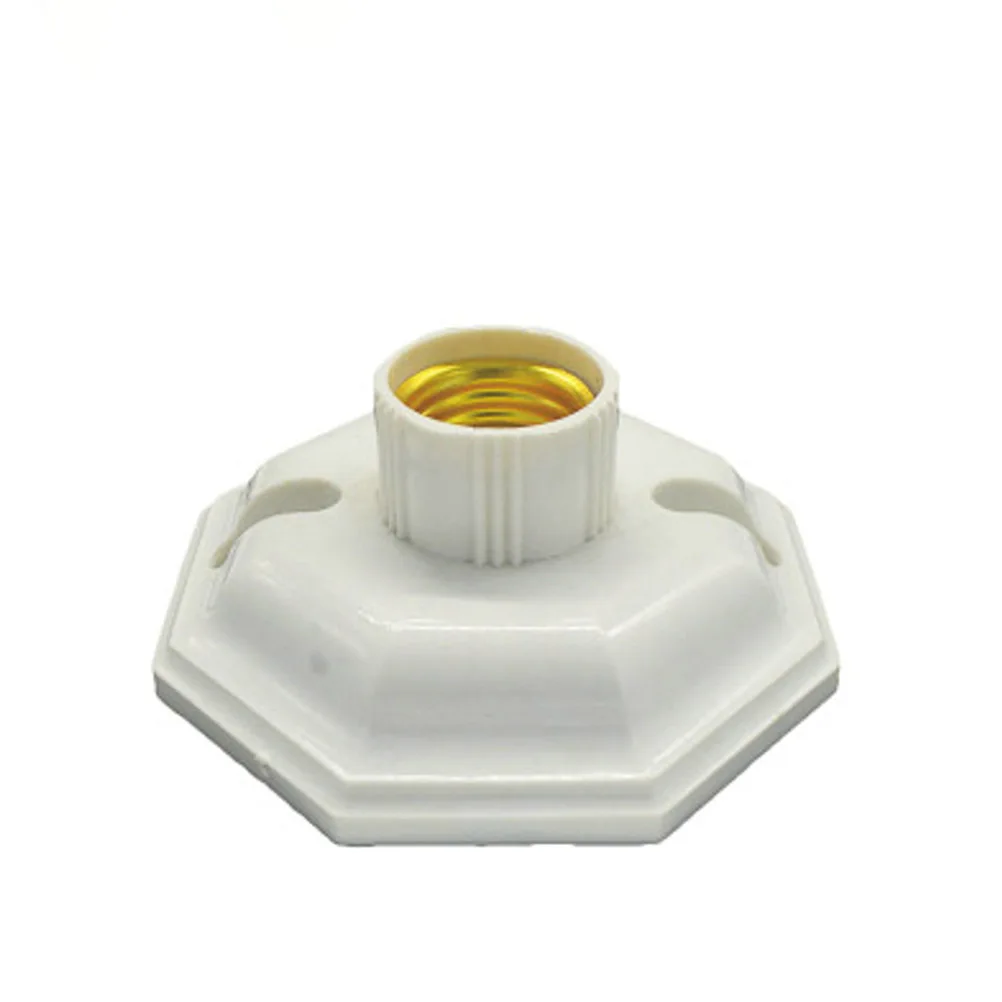 

E27 Screw Lamp Holder Octagon Body 250V 6A Wear Resistant Easy Install For Hallway Living Room Restaurant Home Office Store
