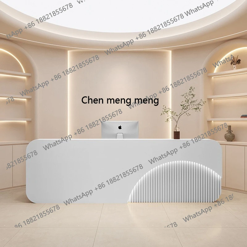 ร้านเสริมสวย X บาร์เรียบง่ายทันสมัย หน้าจอชำระเงิน ศูนย์สุขภาพ โต๊ะประชาสัมพันธ์