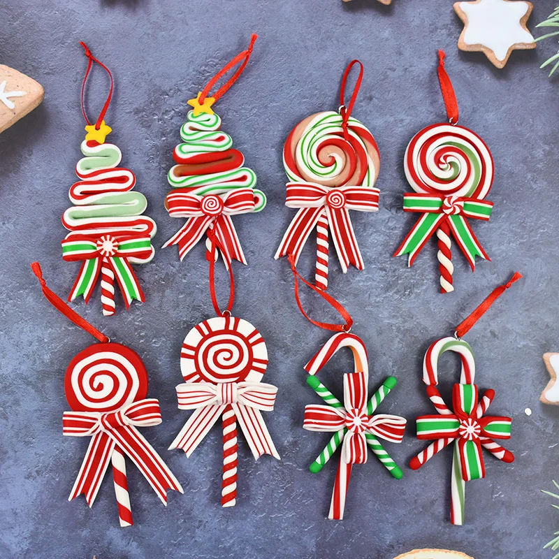 

Christmas Candy Ornament Lollipop Xmas Decor Candy Cane Xmas Tree Hanging Pendant For Xmas Party Supplies Home New Year Gift