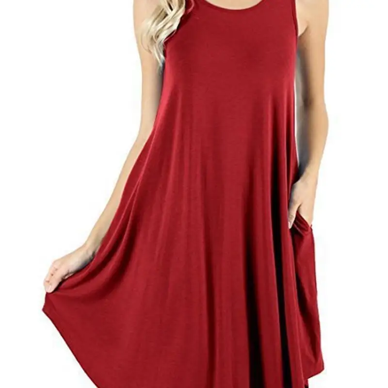 Verão Svel ket Colete Casual T-shirt Maxi Dr Transient Grande Swing Saia Feminina Faion Dr