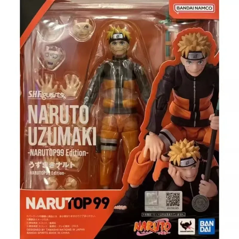 Entrega directa al contado Bandai Original Anime NARUTO modelo SHF NARUTOP 99 UZUMAKI figura de acción juguetes coleccionables para niños regalo