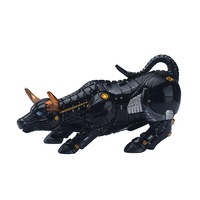 Modern Art Sculptures Home Decor Animal Statues And Figurines Ornaments For Home Decoration Living Room Desk Black Bitcoin Bull