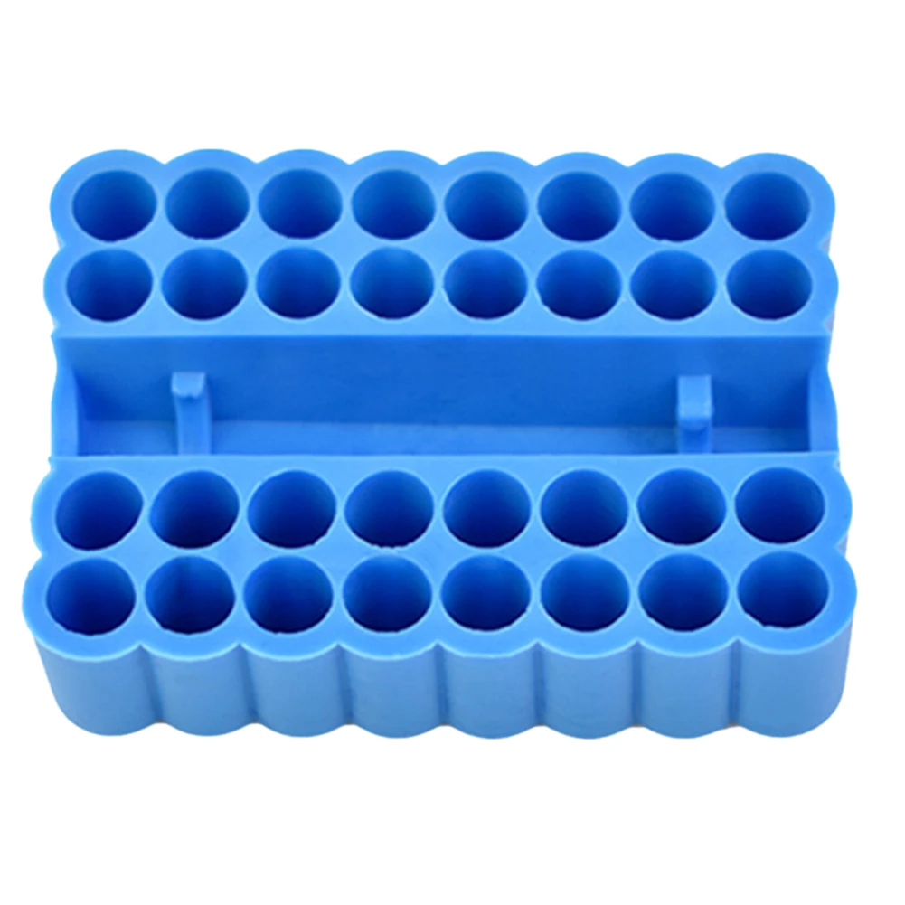32 Holes Bit Organiser Screwdriver Bit Holder Drilling Tools Plastic Bit Holder For 1/4 Inch Hex Shank Screwdriver Bit Organizer