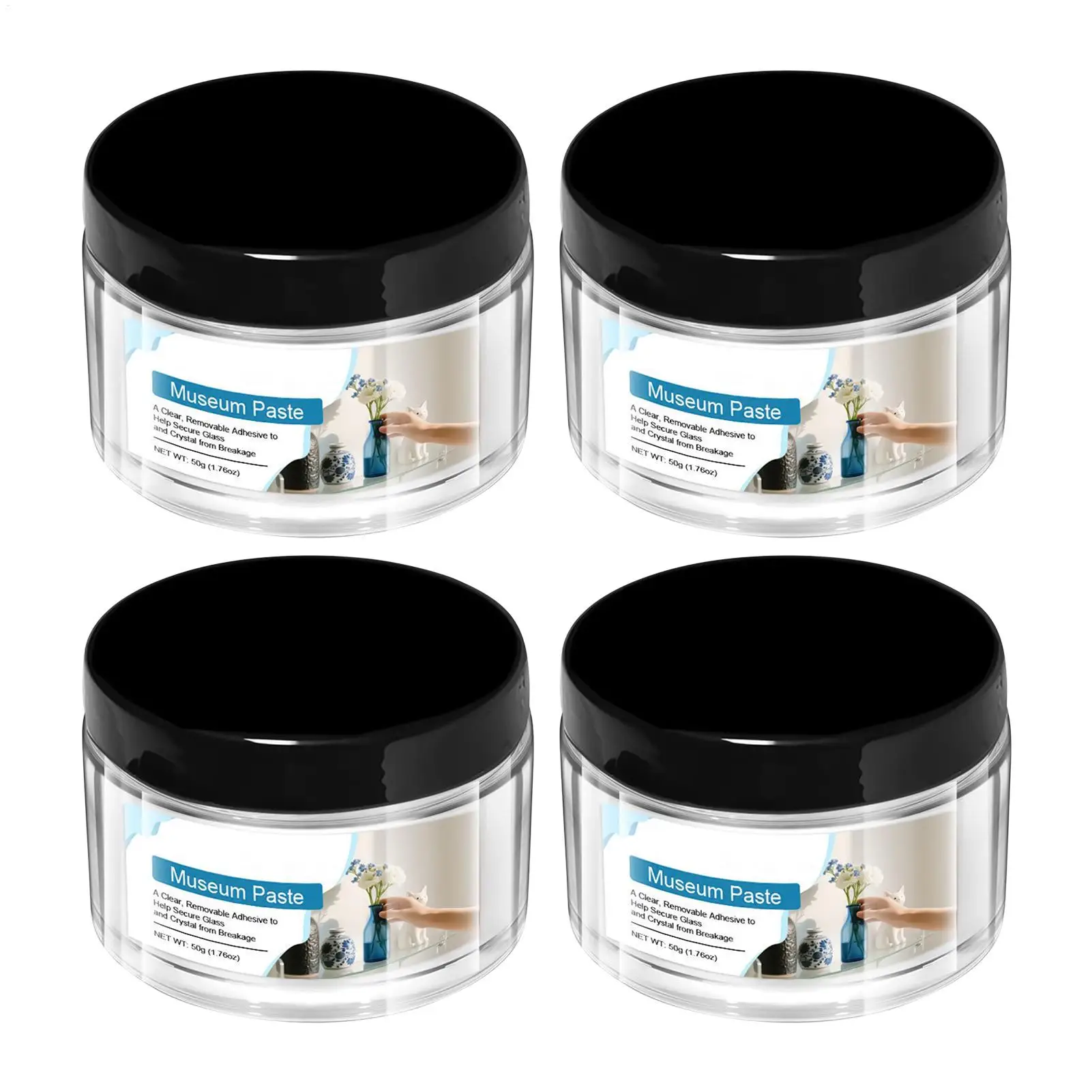 박물관용 투명 전시 젤 50g 탈착식 접착제 재사용 가능한 투명 장착 퍼티 진동 방지 전시용 세라믹 풍선
