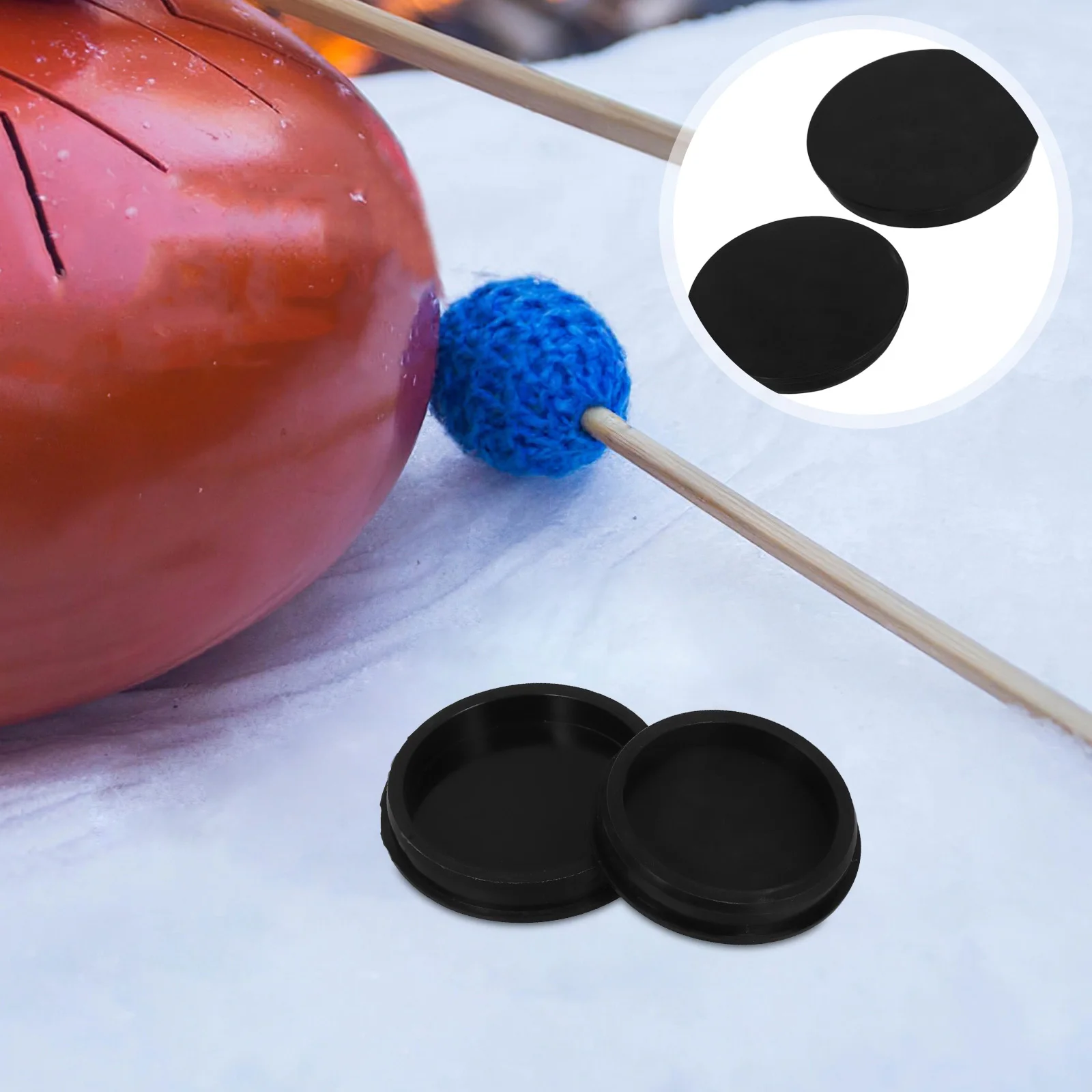

2pcs Handpan Cover Drum Set Accessories Harmonic Mute Cover Sound Bath Lid Drum Soundproof Pad Silent Practice Percussion Top