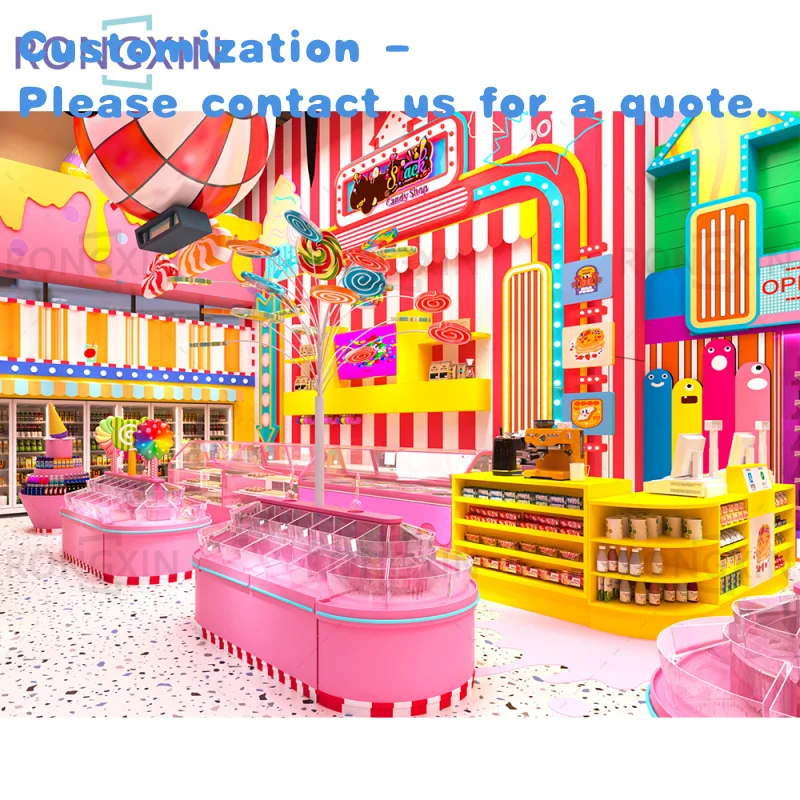 custom.Custom Colorful Snacks Candy Shop Display Acrylic Pick and Mix Candy Display Gondola Candy Display Rack