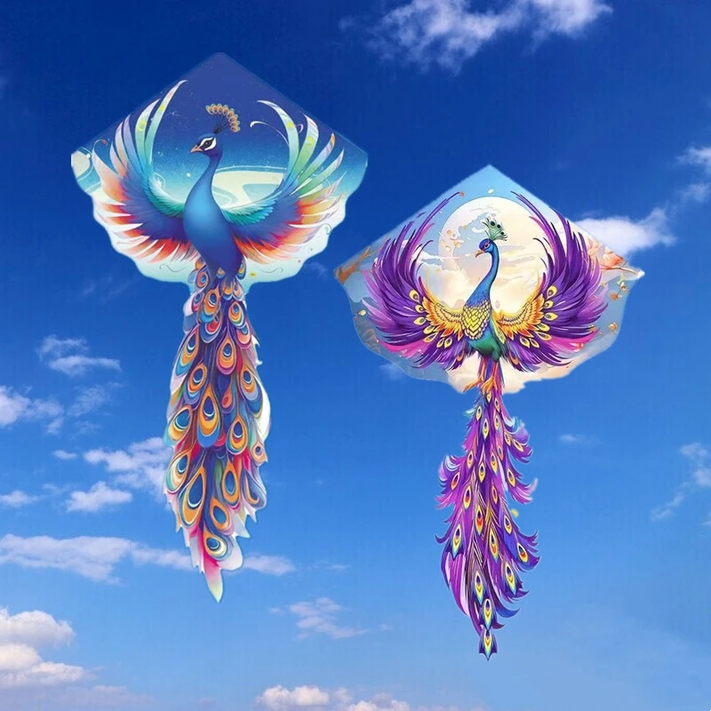 

New peacock kite flying kite for kids professional kite Outdoor play vuala new kites Retractable extension cord Tent acquilone