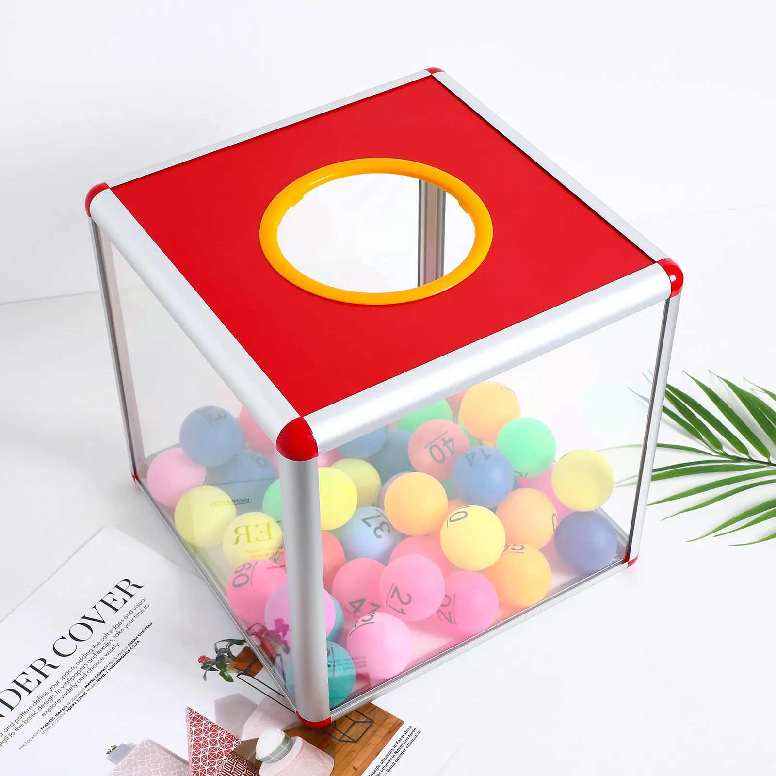 Premium Aluminum Raffle Box Square Lightweight Voting Box for tickets Business Contests Fundraising Charity Events