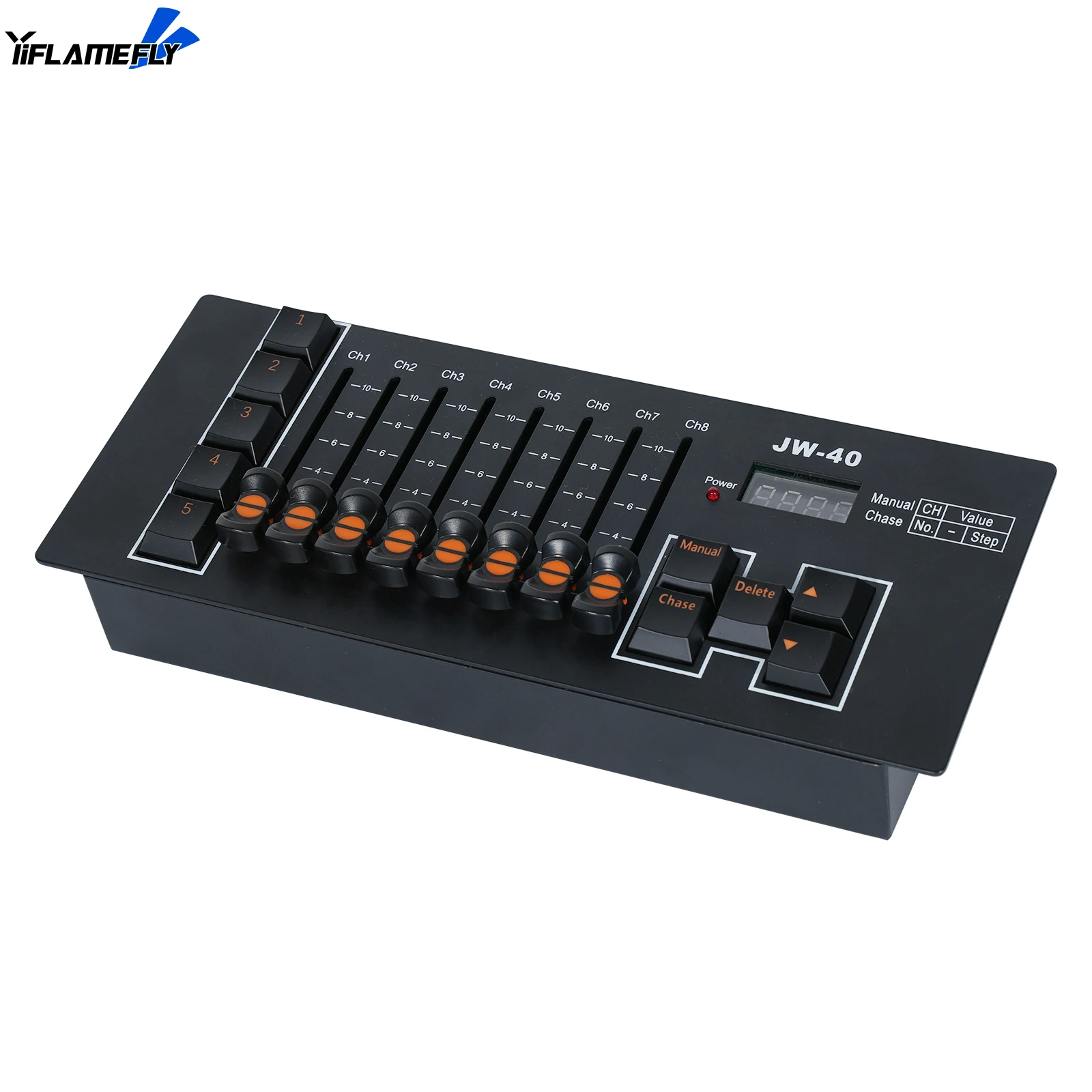 

Yiflamefly Black Mini Console DMX Control Channel Контроллер освещения для живых концертов KTV DJs Clubs